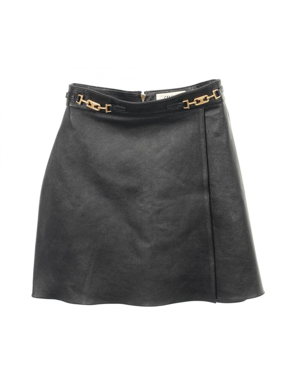Celine Triomphe Skirt Lambskin Sheep #284020C44B
